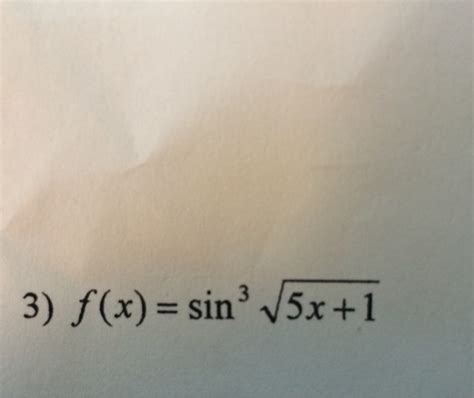 Solved Find the derivative of the function f(x) = sin^3 | Chegg.com