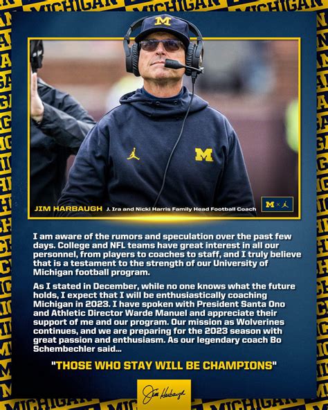 Jim Harbaugh announces he is staying at Michigan. : r/Colts