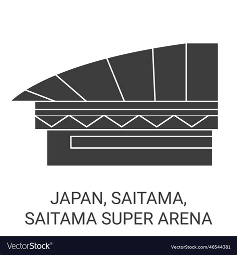 Japan saitama saitama super arena travel Vector Image