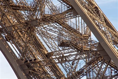 Stairs of the Eiffel Tower in Paris. France. Stock Photo - Image of design, close: 102439726