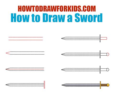 How to Draw a Sword for Beginners | Very Easy Drawing Tutorial