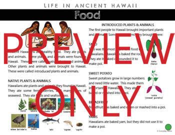 Food in Ancient Hawaii: Hawaiian Life & Culture SS.4.3.1 Distance Learning