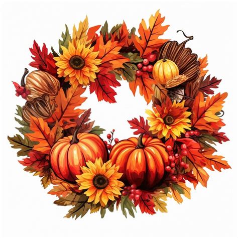 Premium Vector | Autumn wreath