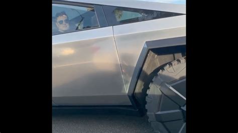 Elon Musk spotted driving the Cybertruck recording an episode of Jay Leno's Garage