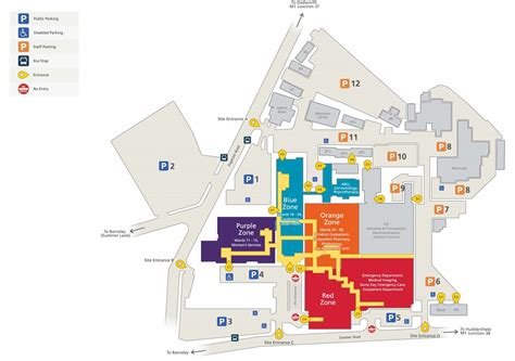 Barnsley Hospital Ward Map