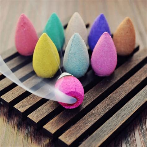 25pcs/lot Fragrant Smoke Tower Cones Bullet Colored Smoke Backflow Incense Cones Meditation ...