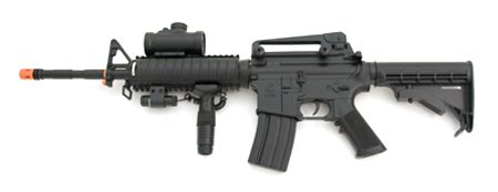 AEG Electric M16 Assault Rifle FPS-200, Scope, Tactical Light, Laser ...