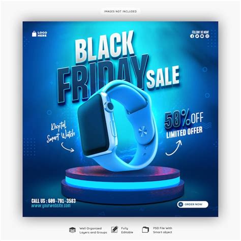 Free PSD | Black Friday super sale social media banner template