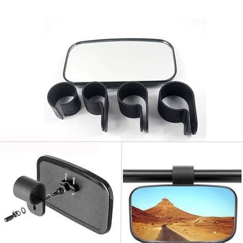 1.75" UTV Rear View Mirror Center mirror side mirrors UTV for Polaris RZR 800 900 1000 XP 900 ...