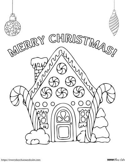 7 Free Gingerbread House Coloring Pages (Printable PDF)