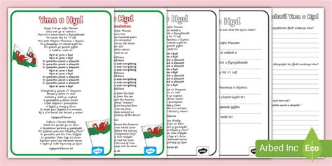 'Yma o Hyd' Lyrics and Activities Cymraeg/English - Twinkl