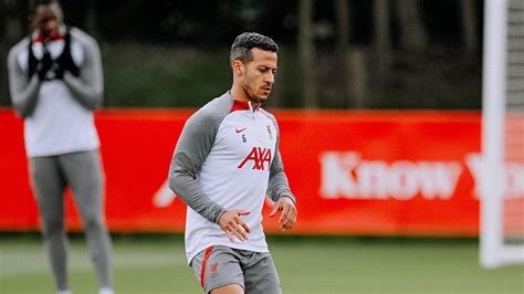 Training photos: Thiago involved on Thursday as Liverpool prepare for Arsenal - Liverpool FC