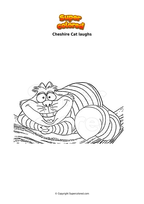 Coloring page Cheshire Cat laughs - Supercolored.com
