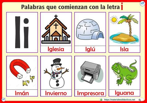 Palabras con i / I - Cosas | Objetos | Animales - Letra i | Spanish ...