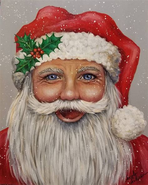 Get more from Angela Anderson (Thankful Art) on Patreon | Santa paintings, Christmas paintings ...