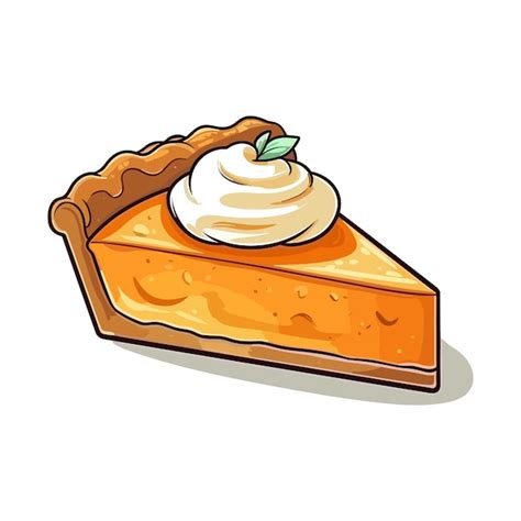 Premium Vector | Pumpkin pie slice clip art illustration