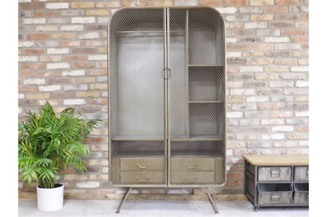 Industrial Metal Wardrobe | Industrial wardrobe, Cupboard storage, Storage