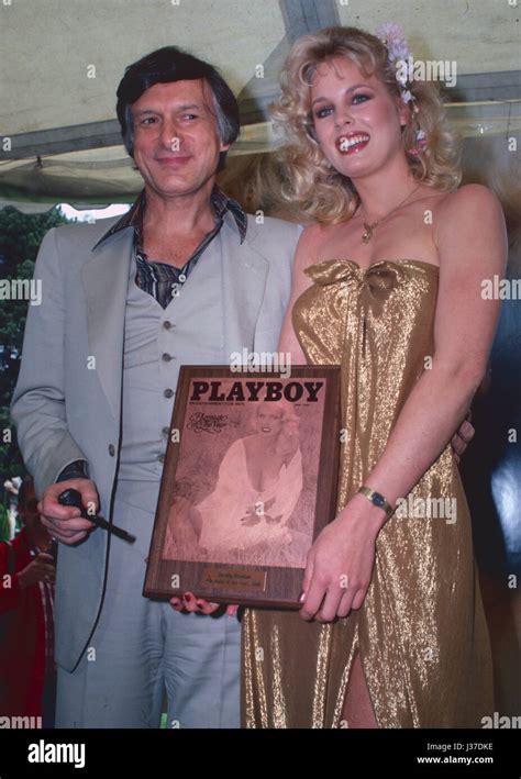 Los Angeles.CA.USA. LIBRARY: Hugh Hefner with Dorothy Stratten Playmate of the Year 1980 at the ...