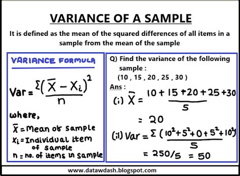 datadash.com: what is variance in statistics and how to calculat... | Learning mathematics ...