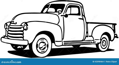 Chevy Pickup Truck ilustración del vector. Ilustración de acortar - 42098464