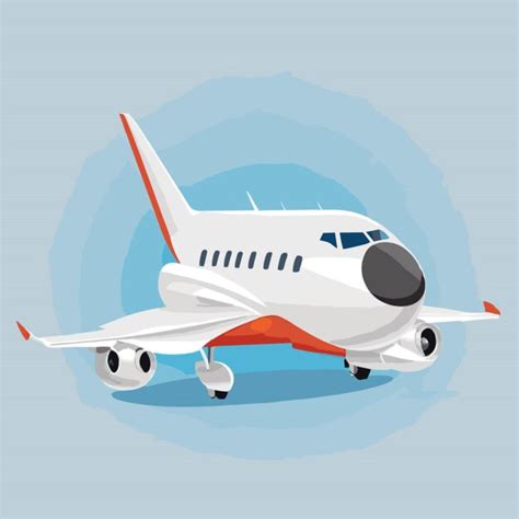 Premium Vector | Airplane vector on white background