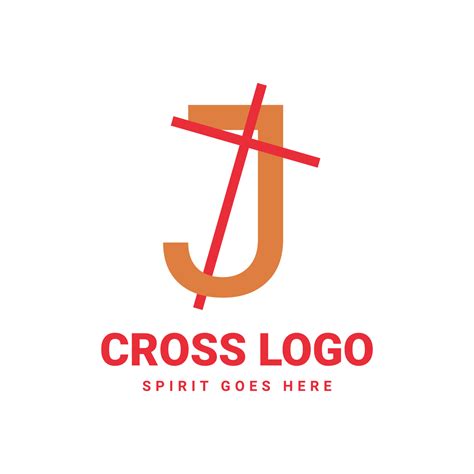 letter J initial cross vector logo design 15837348 Vector Art at Vecteezy