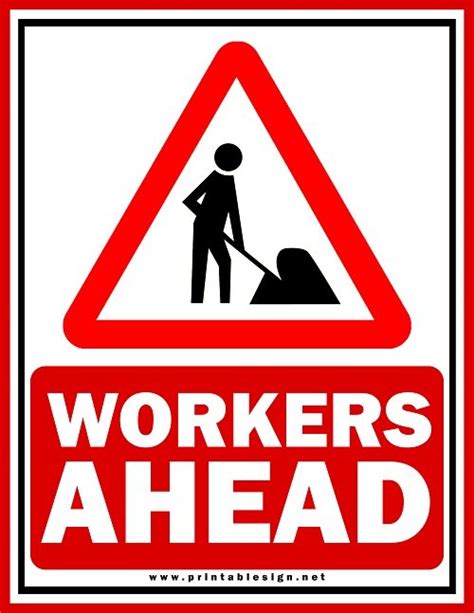 Workers Ahead Sign Sample | FREE Download