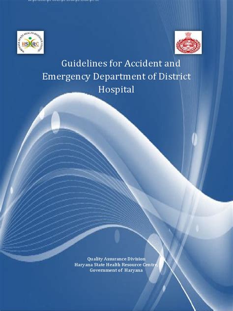 Guidelines For Accident and Emergency Department | PDF | Emergency Department | Emergency ...