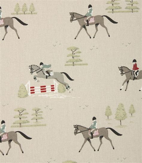 Sophie Allport Horses Fabric / Multi Great and fun horse riding fabric ...