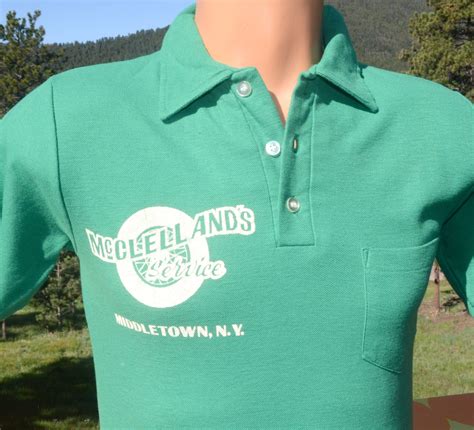 Vintage 70s polo golf shirt McCLELLAND car auto service pocket | Etsy | Golf shirts, Golf ...