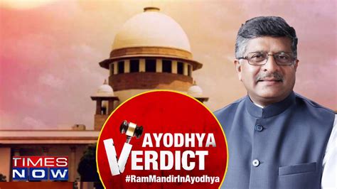 Ravi Shankar Prasad on Ayodhya verdict, says 'Let us all welcome the ...