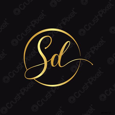 Inicial sd letter logo diseño vector plantilla resumen script - vector ...