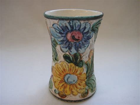 Vintage Italian hand Painted pottery Vase – One-Offs