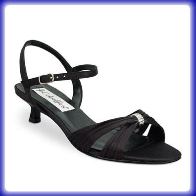 Evening Low Heel Black Sandals ~ Low Heel Sandals