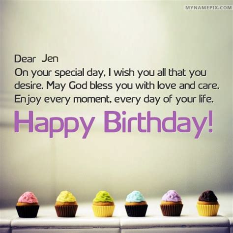 Happy Birthday Jen Cakes, Cards, Wishes