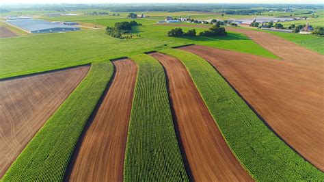 Scenic Strip Cropping Farm Field Stock Photo - Download Image Now - iStock