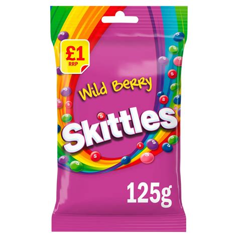 Skittles Wild Berry Bag £1.00 - 10x125g - Bulkco