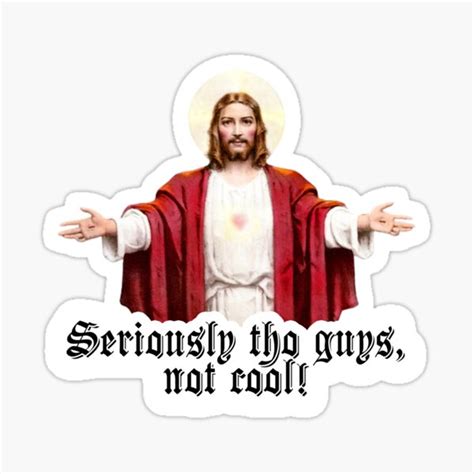 "Funny Angry Jesus Meme Digital Art" Sticker for Sale by Gogmagosh | Redbubble