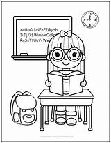 Desk Coloring Page sketch template