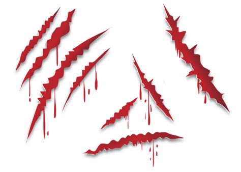 Claw Scratches Clipart Vector, Blood Claw Scratch Wound, Terrifying, Claw Wound, Wolf PNG Image ...