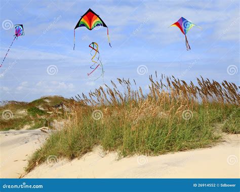 Kite Flying On The Beach Stock Photography - Image: 26914552