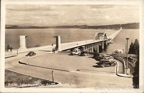 Lake Washiington Bridge Seattle, WA Postcard