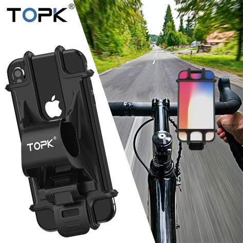 TOPK Bike Phone Holder for iPhone xs max xr 8 7 Universal Adjustable ...