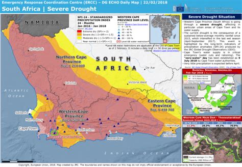 South Africa | Severe Drought – DG ECHO Daily Map | 22/02/2018 - South ...