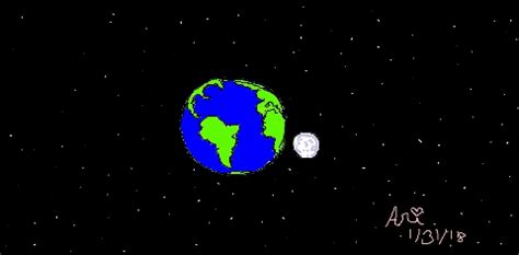 Earth Moon Rotation Animation