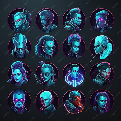 Premium AI Image | glow cyberpunk character avatar ai generated frame ...