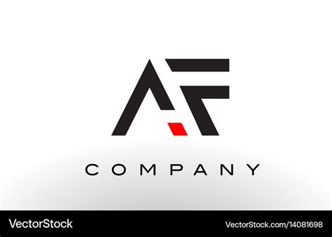 Af logo letter design Royalty Free Vector Image