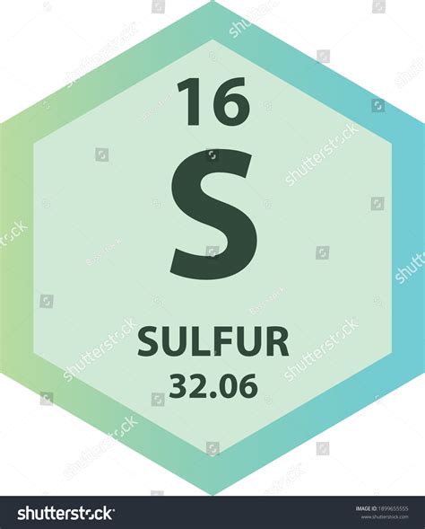 S Sulfur Non Reactive Metal Chemical Stock Vector (Royalty Free ...