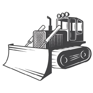 Bulldozer clipart black and white, Bulldozer black and white Transparent FREE for download on ...