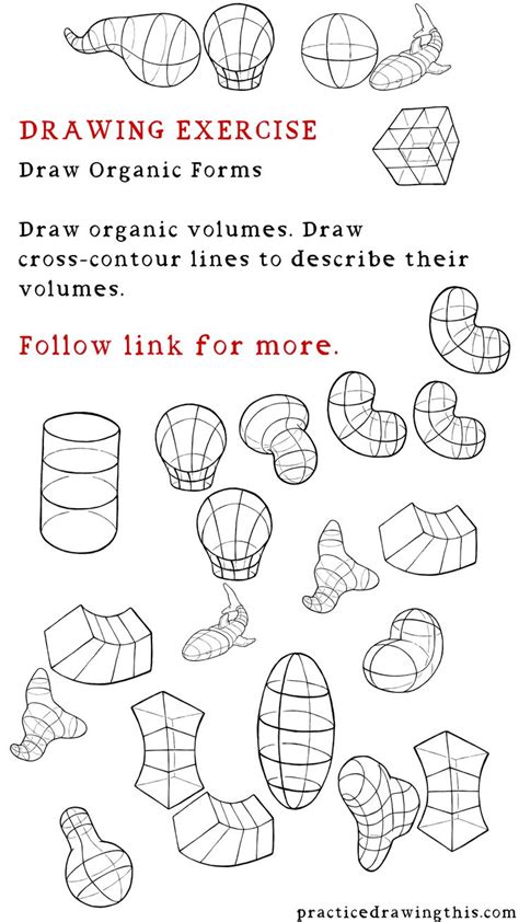 Draw Organic Forms | Perspective drawing lessons, Geometric shapes ...